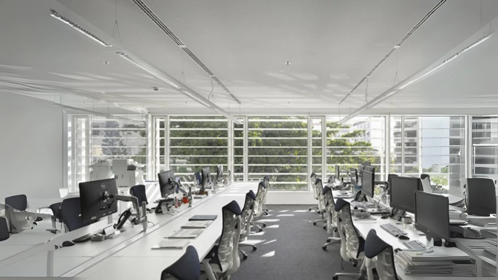 văn phòng hiện đại tận dụng ánh sáng tự nhiên