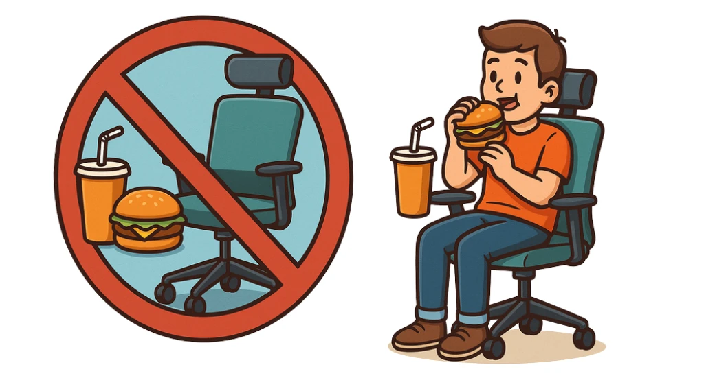 khong an uong tren ghe